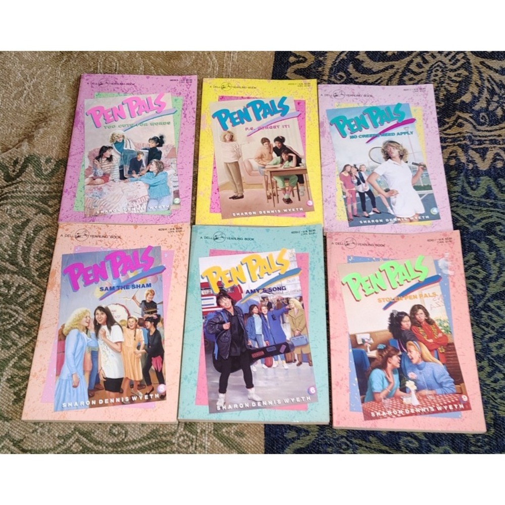 Vintage Pen Pals Book Lot of 6 Sharron Dennis Wyeth 2,3,4,5,6, & 9
